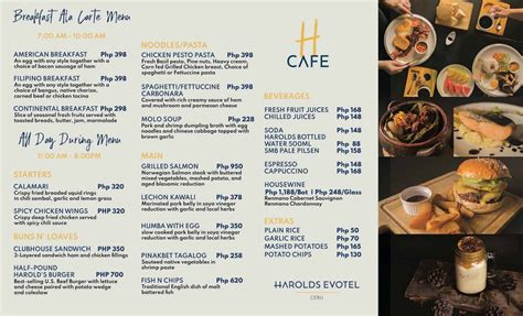 harolds hotel dinner buffet price.